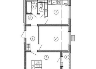 Продаю 2-ком. квартиру, 53.9 м2, Воронеж, улица Загоровского, 5/1