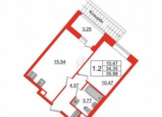 Продажа 1-ком. квартиры, 34.5 м2, Санкт-Петербург, Дальневосточный проспект, 19к1, Дальневосточный проспект
