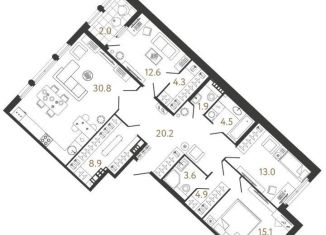 Продаю трехкомнатную квартиру, 119.8 м2, Санкт-Петербург