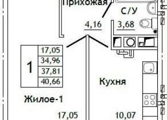 Продам 1-комнатную квартиру, 40.6 м2, деревня Алтуховка, Олимпийская улица, 8