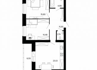 Продажа трехкомнатной квартиры, 77.7 м2, Берёзовский, улица Победы, 5, ЖК Уют-Сити