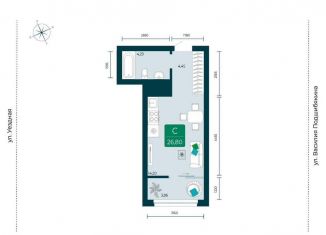 Продается квартира студия, 26.8 м2, Тюмень