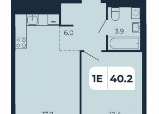 Продам однокомнатную квартиру, 40.2 м2, поселок Верхнетемерницкий, Орбитальная улица, 16К