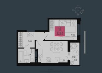 Продажа однокомнатной квартиры, 32.1 м2, Аксай