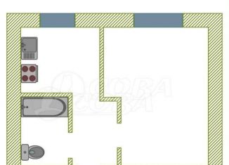 Однокомнатная квартира на продажу, 21 м2, Тюмень, улица Ватутина, 16, Центральный округ