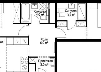 Продается двухкомнатная квартира, 60.7 м2, деревня Сапроново, микрорайон Купелинка, 7, ЖК Эко Видное 2.0
