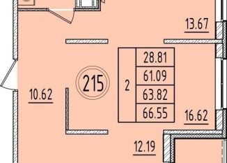 Продаю 2-комнатную квартиру, 61.1 м2, посёлок Шушары
