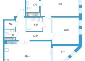 Продается 2-ком. квартира, 101.3 м2, Санкт-Петербург, улица Типанова, 22, улица Типанова