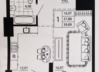 1-ком. квартира на продажу, 39.8 м2, Ростов-на-Дону, улица 26-я Линия