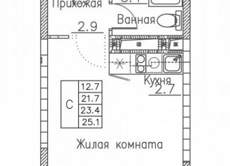 Продам квартиру студию, 25.1 м2, Владивосток