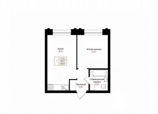 Продаю 1-ком. квартиру, 39.5 м2, Казань