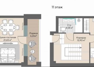 Продается 2-ком. квартира, 77.7 м2, поселок городского типа Шерегеш, Советская улица