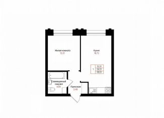 1-ком. квартира на продажу, 39.5 м2, Казань