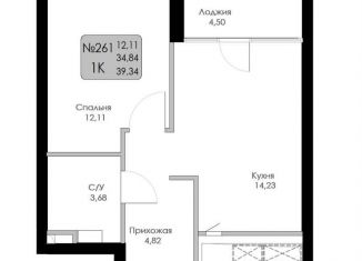 Продам 1-комнатную квартиру, 39.3 м2, Судак