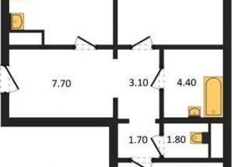 Продажа 2-комнатной квартиры, 66.4 м2, Воронеж