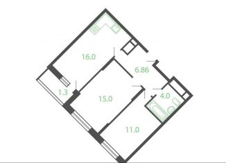 Продажа двухкомнатной квартиры, 55.1 м2, Котельники, микрорайон Новые Котельники, 20