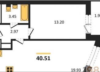 Продажа однокомнатной квартиры, 40.5 м2, село Новая Усмань, Полевая улица, 47А