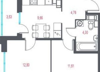 Продается 2-комнатная квартира, 44.9 м2, Пушкин