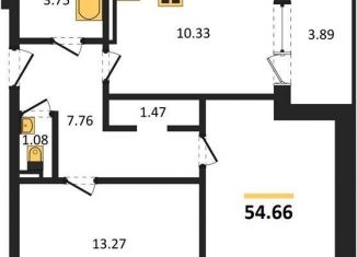 Продаю 2-комнатную квартиру, 54.7 м2, Воронеж