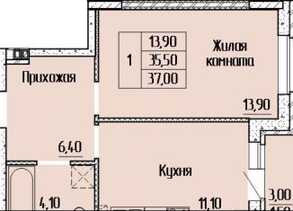 Продается 1-комнатная квартира, 36.9 м2, Батайск, улица Леонова, 12к1