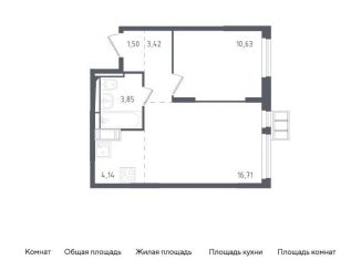 2-комнатная квартира на продажу, 40.3 м2, Ленинский городской округ, жилой комплекс Горки Парк, к3.1, ЖК Горки Парк