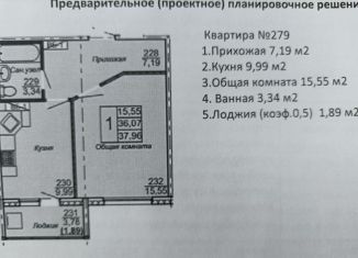 Продажа 1-комнатной квартиры, 39.8 м2, Нижний Новгород, метро Буревестник