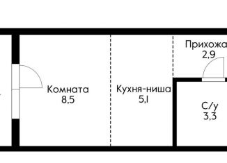 Продам квартиру студию, 21.3 м2, поселение Сосенское, жилой комплекс Прокшино, 4к6, ЖК Прокшино