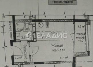 Квартира на продажу студия, 24.9 м2, Нижний Новгород, ЖК Новая Кузнечиха, проспект Героев Донбасса, 7