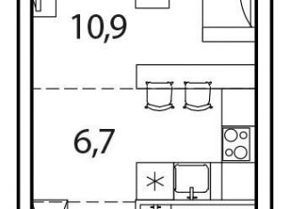 Квартира на продажу студия, 23.5 м2, деревня Рузино, ЖК Новый Зеленоград, жилой комплекс Новый Зеленоград, 2Б