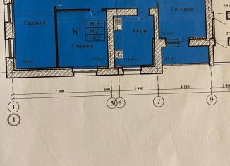 Продам трехкомнатную квартиру, 89.1 м2, Тамбов, Октябрьский район, Сабуровская улица, 1Бк2