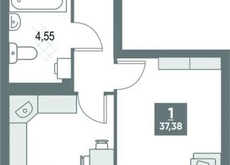 Однокомнатная квартира на продажу, 37.4 м2, Кировская область, улица Рудницкого, 10А