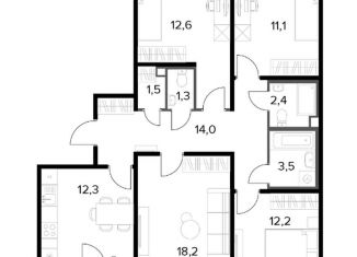 Продам 4-ком. квартиру, 90.8 м2, Москва, станция Молжаниново, Ленинградское шоссе, 228к4