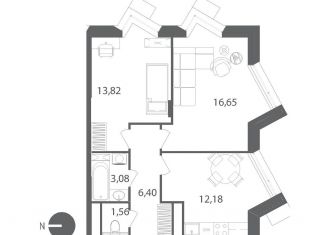 Продажа двухкомнатной квартиры, 53.7 м2, Волгоградская область