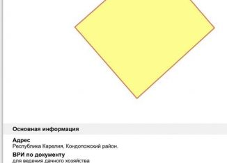 Земельный участок на продажу, 11.7 сот., Кончезерское сельское поселение