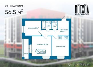 Продажа двухкомнатной квартиры, 56.5 м2, Ковров