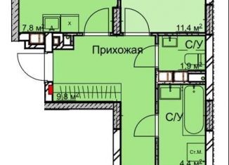 Продам двухкомнатную квартиру, 59.6 м2, Нижний Новгород, Ленинский район