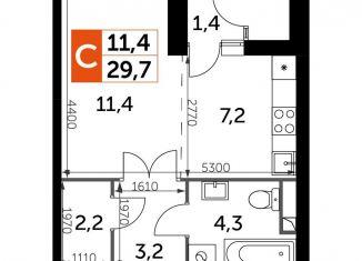 Продаю квартиру студию, 29.7 м2, Москва, метро Тушинская