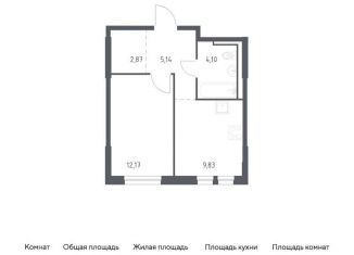 1-комнатная квартира на продажу, 34.1 м2, Ленинградская область