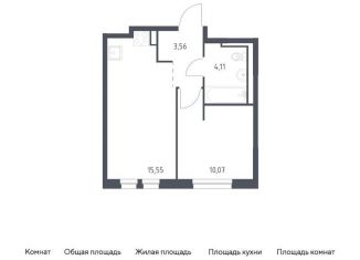 Продается однокомнатная квартира, 33.3 м2, Ленинградская область