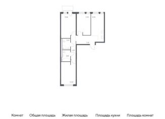Продается 3-ком. квартира, 71.8 м2, деревня Новосаратовка