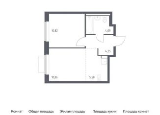 Продается однокомнатная квартира, 35.6 м2, Ленинский городской округ, жилой комплекс Новое Видное, 18.1