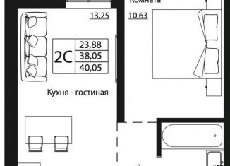 Продам двухкомнатную квартиру, 39.5 м2, Ростов-на-Дону, улица Текучёва, 370/2