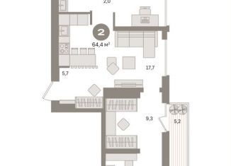 Продаю 2-ком. квартиру, 64.9 м2, Москва, метро Стахановская