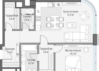 Продажа однокомнатной квартиры, 72.6 м2, Москва, метро Полянка