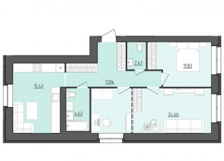 Продается 2-комнатная квартира, 70.8 м2, Ярославль, улица Лескова, 19