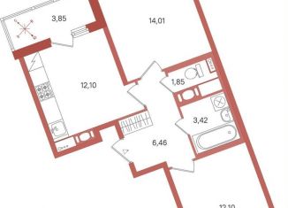 Продается двухкомнатная квартира, 51.9 м2, Сертолово, ЖК Новое Сертолово