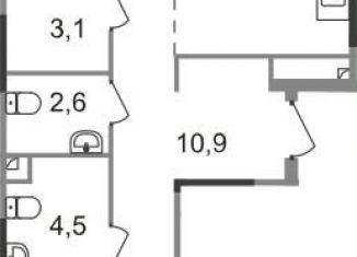 Продам 2-комнатную квартиру, 63.8 м2, Москва