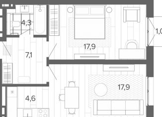 Продажа 2-комнатной квартиры, 52.1 м2, Алтайский край, Змеиногорский тракт, 35Бк2