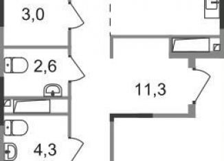 Продается 2-ком. квартира, 63.8 м2, Москва