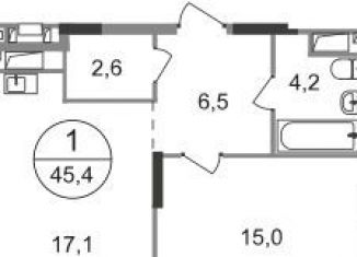 Продажа 1-ком. квартиры, 45.4 м2, Московский, ЖК Первый Московский